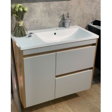 ТУМБА С УМЫВАЛЬНИКОМ 90 СМ FANCY MARBLE WEGA, ШПОН